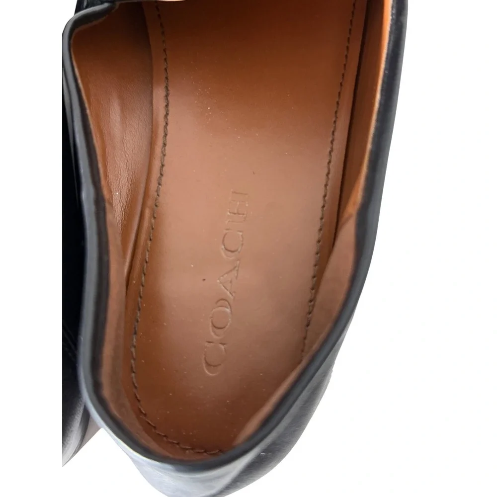 Coach Haley Horsebit Loafers Black Leather Gold Hardware FG3110 Womens 11B